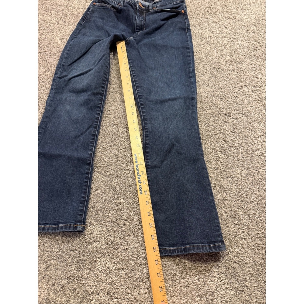 Banana Republic Jeans Women 27 Blue Mid-Rise Crop Flare Premium Denim Stretch - Picture 8 of 10